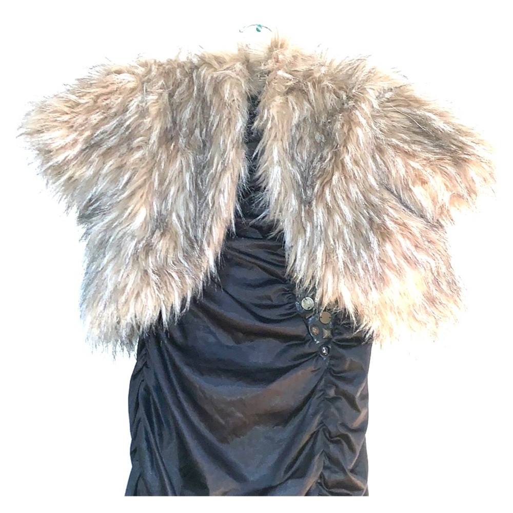 Faux fur blazer cover up